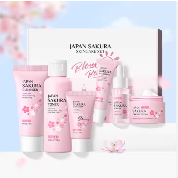 Japan Sakura Skin Care Set – 6-in-1 Radiance & Hydration Kit (ORIGINAL)